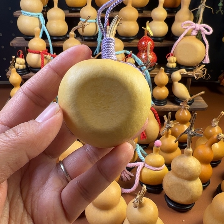 爱心小夹扁手把件天然葫芦