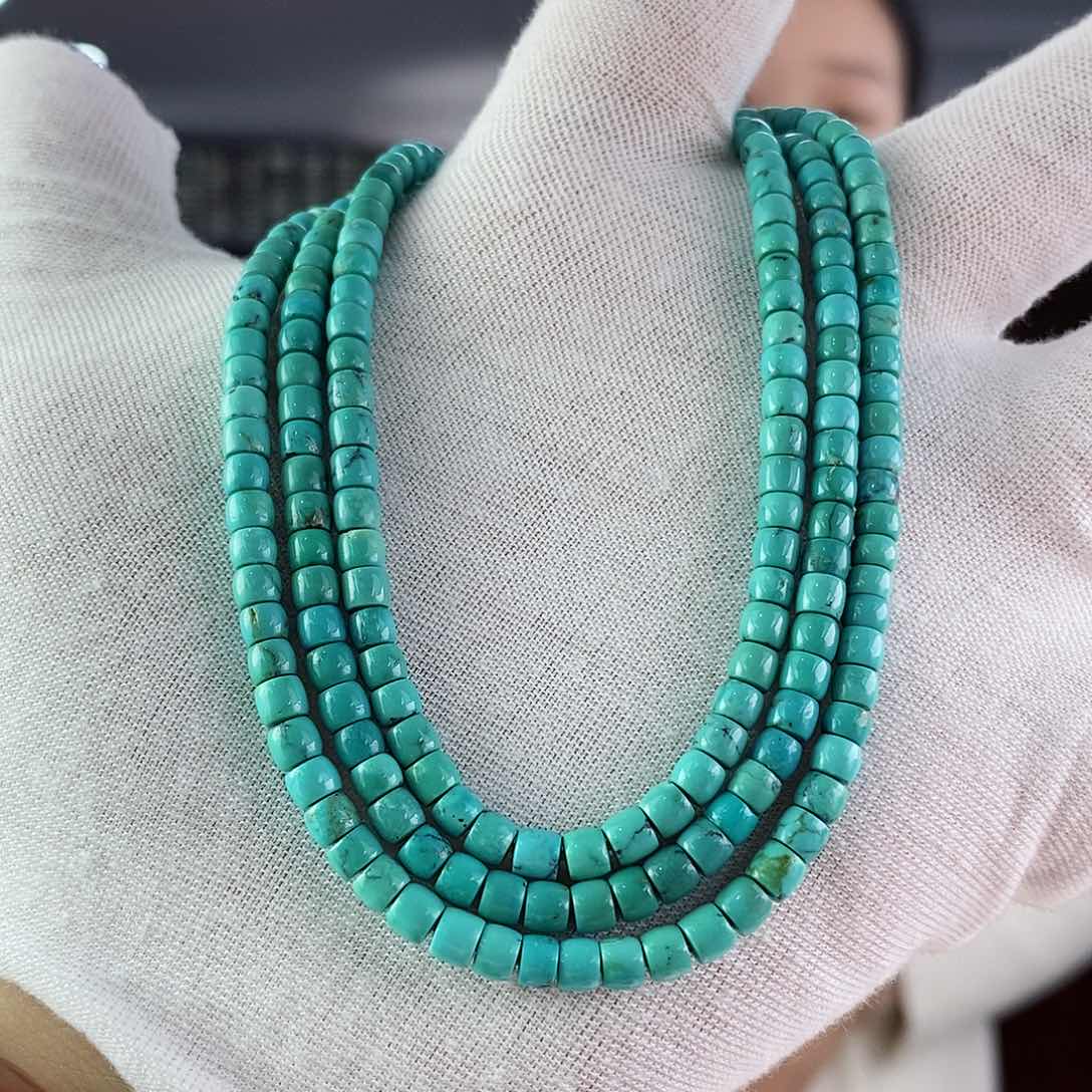 绿松石珠宝奇石未镶嵌4.3mm