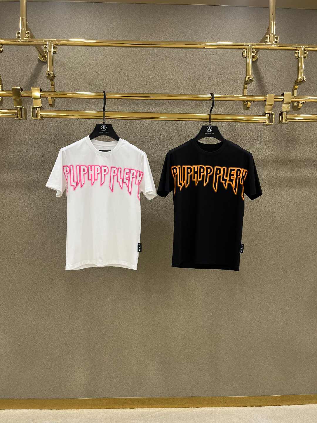 正品PP 圆领休闲高奢修身男士夏季短袖t恤时尚潮流字母印花 1689