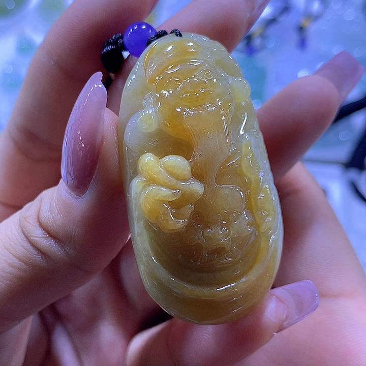翡翠颈饰未镶嵌天然翡翠A货吊坠