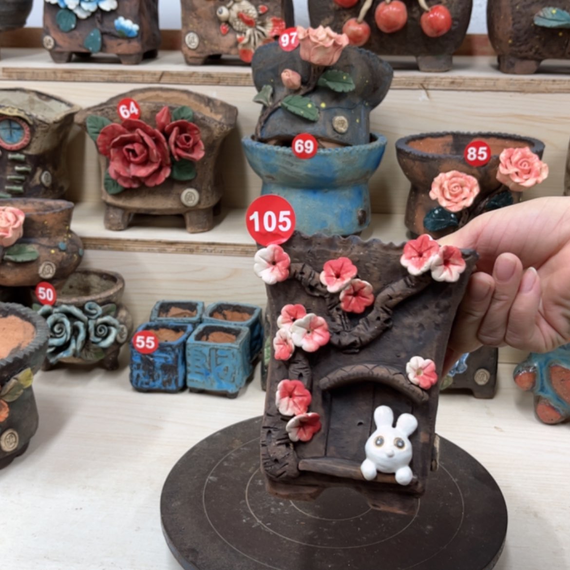 【闪购商品】紫砂花盆105号内口10外高14