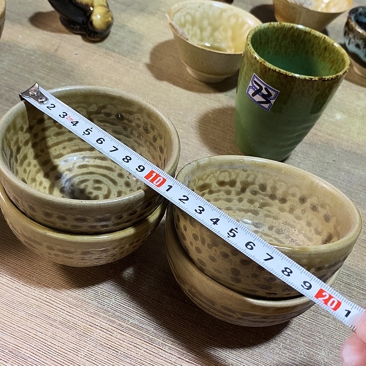 瓷片虎皮釉小碗四个微瑕疵