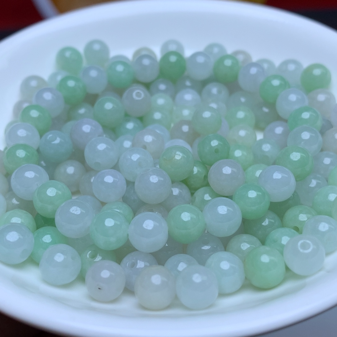 【闪购商品】翡翠手链未镶嵌卡7冰绿白20个