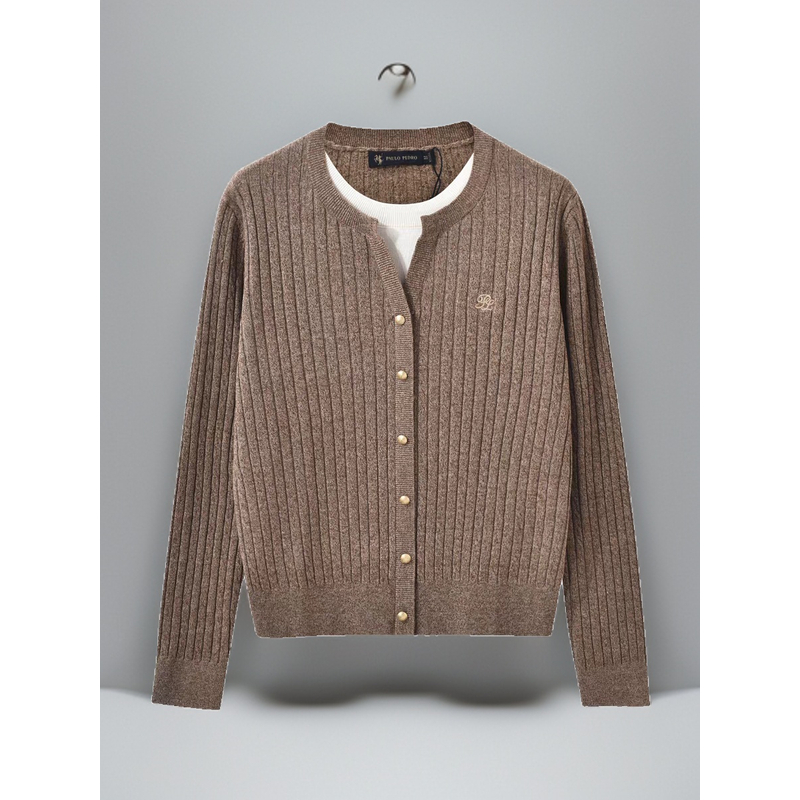 保罗彼得2025秋季新款女假两件针织衫设计品质套头毛衣UKECZ00260