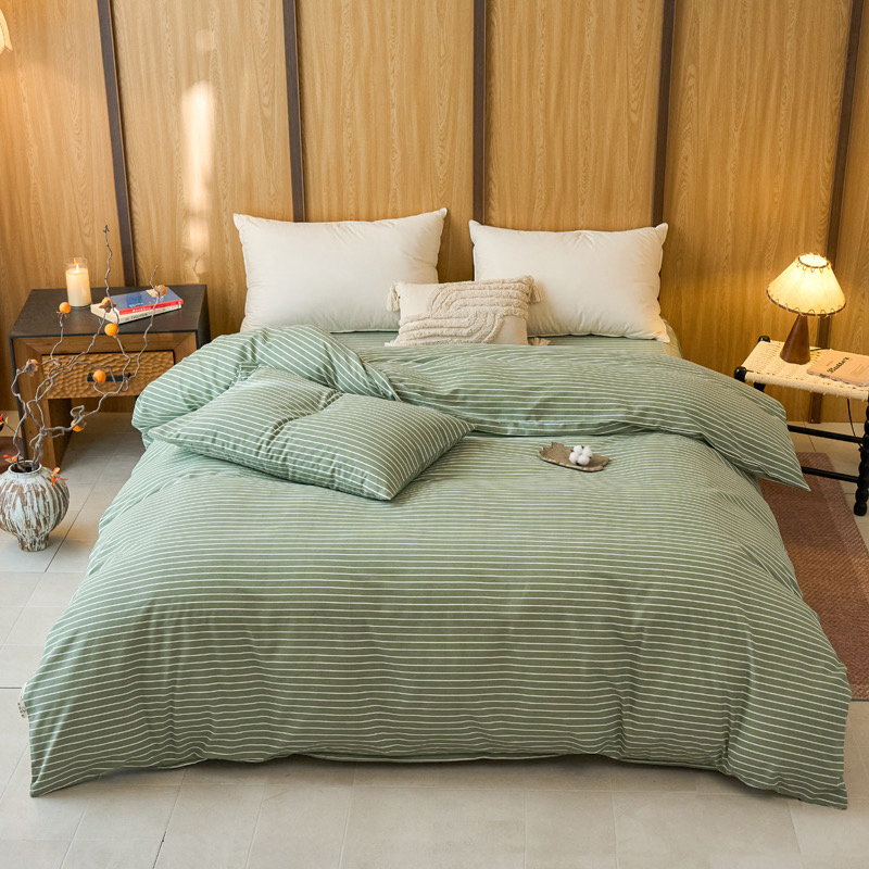 《被套》2025新款全棉原棉磨毛色织水洗单被套回暖系列-风格二