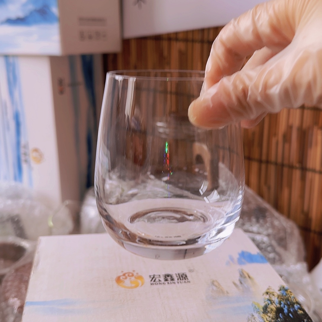 高硼硅玻璃茶水分离款冰山杯2个