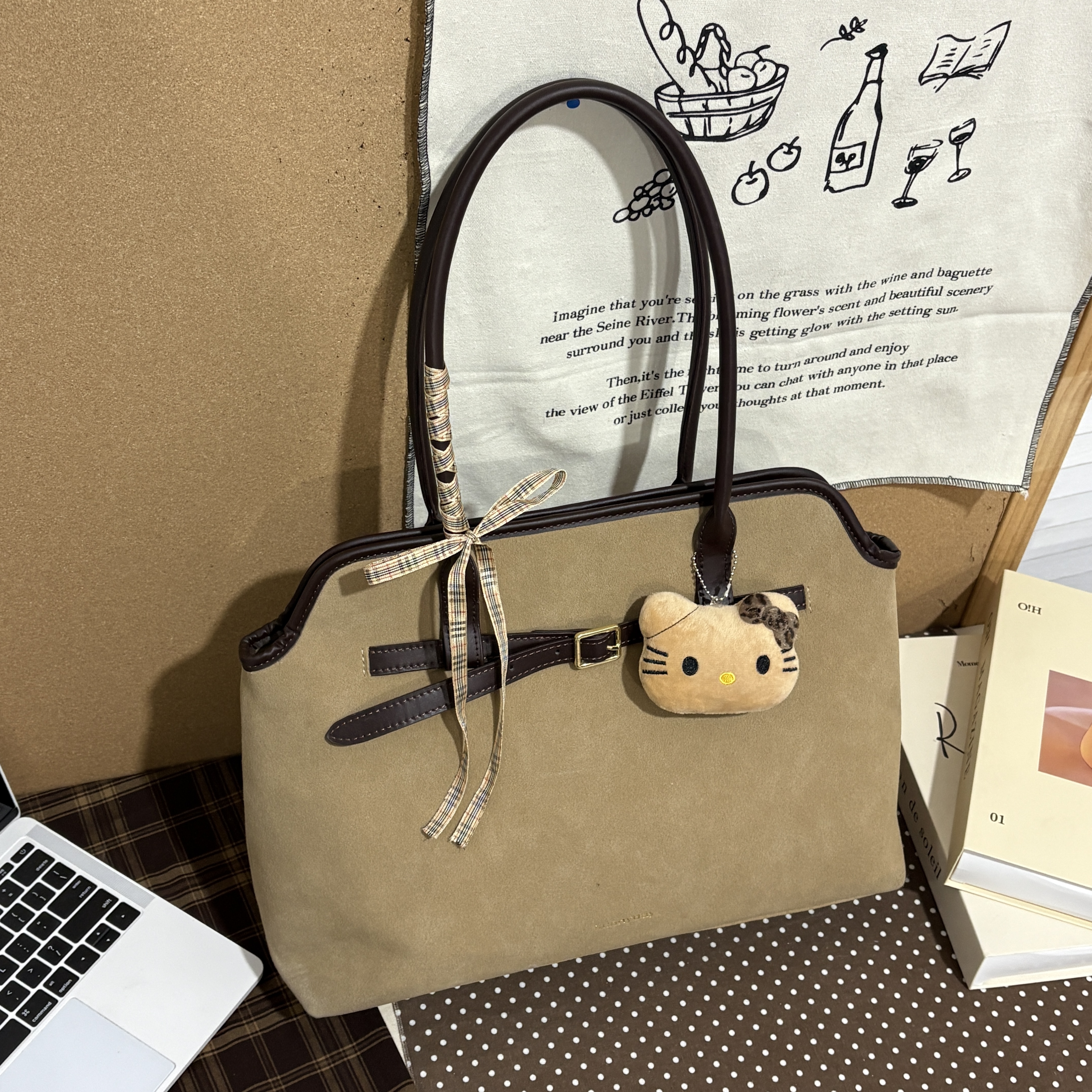 JuanJuan自制韩系大容量手提包b048