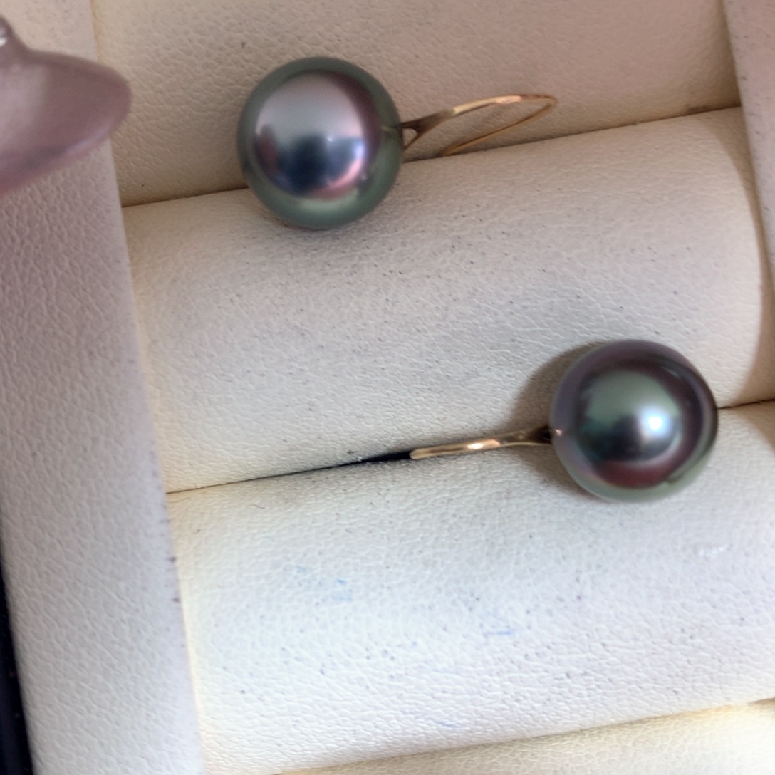 海水珍珠耳饰18K金镶嵌
