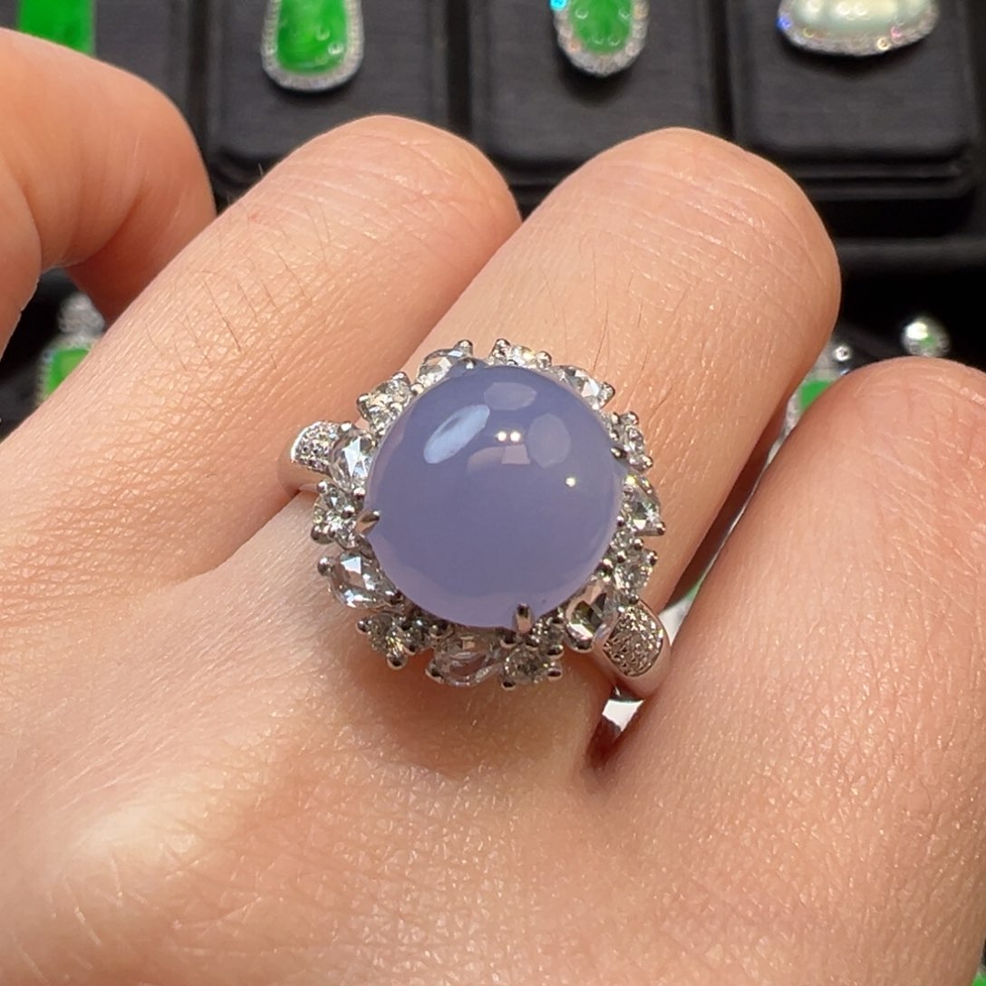 翡翠18K金镶嵌戒指收到货48小时鉴赏期