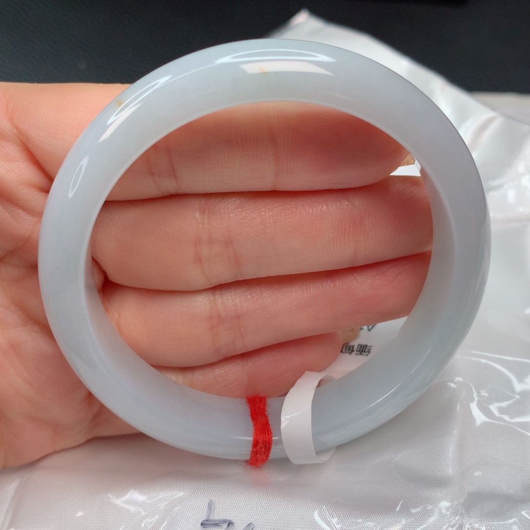 翡翠手镯未镶嵌54-55 浅蓝