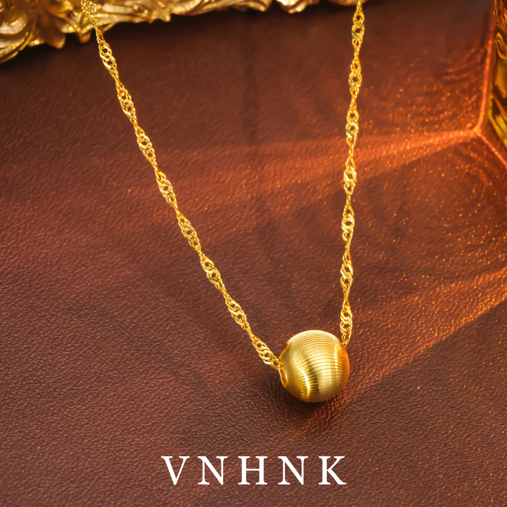 坠链均925银 美可儿   D669   金色(45cm8mm)简约气质项链