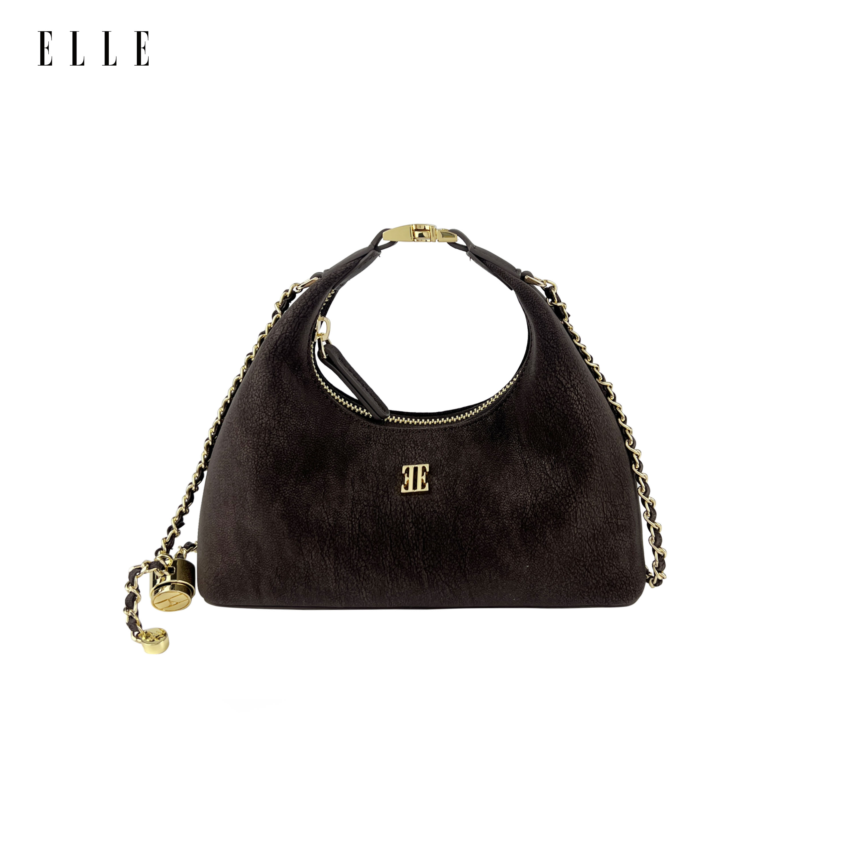 ELLE25年秋冬新款HOBE小众轻奢饭盒包手拎单肩包26072