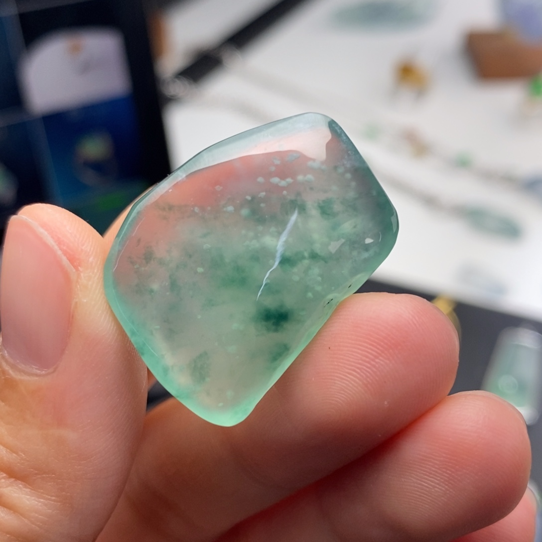 定制翡翠未镶嵌  冰飘花