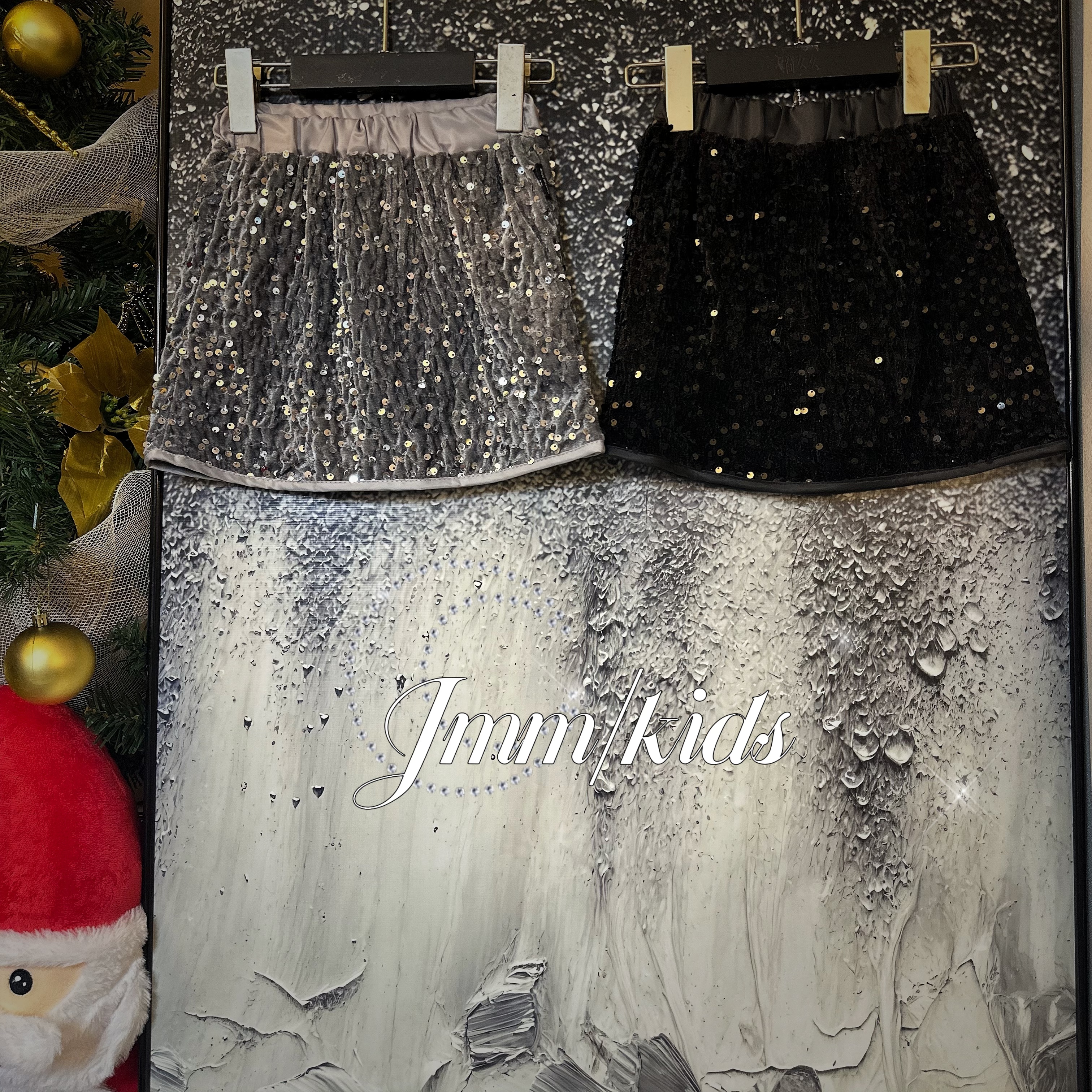 【秋冬款】A008.A007女童百搭亮片半身裙韩版时尚洋气A字裙