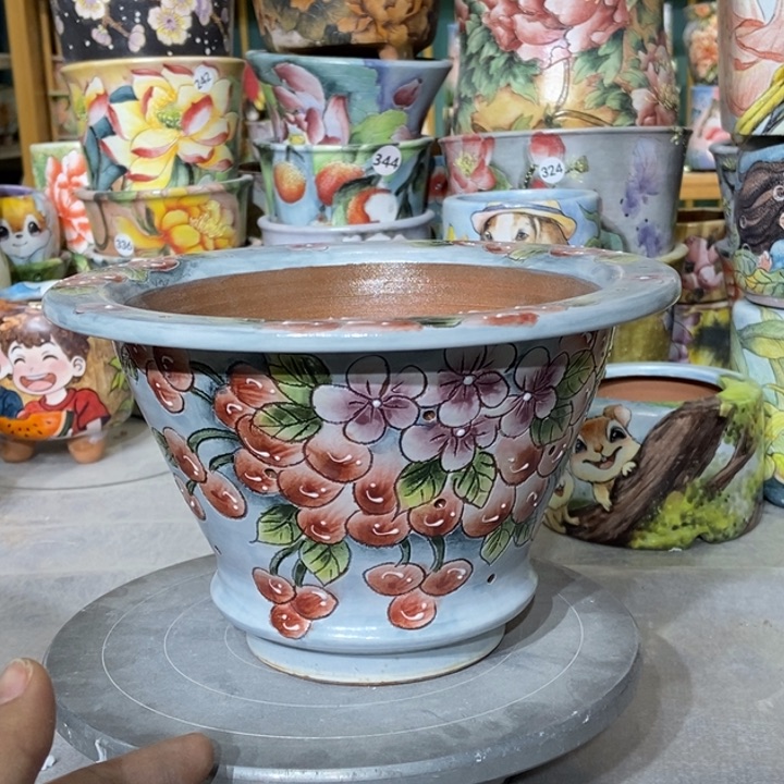 红陶景德镇艺术手绘作品