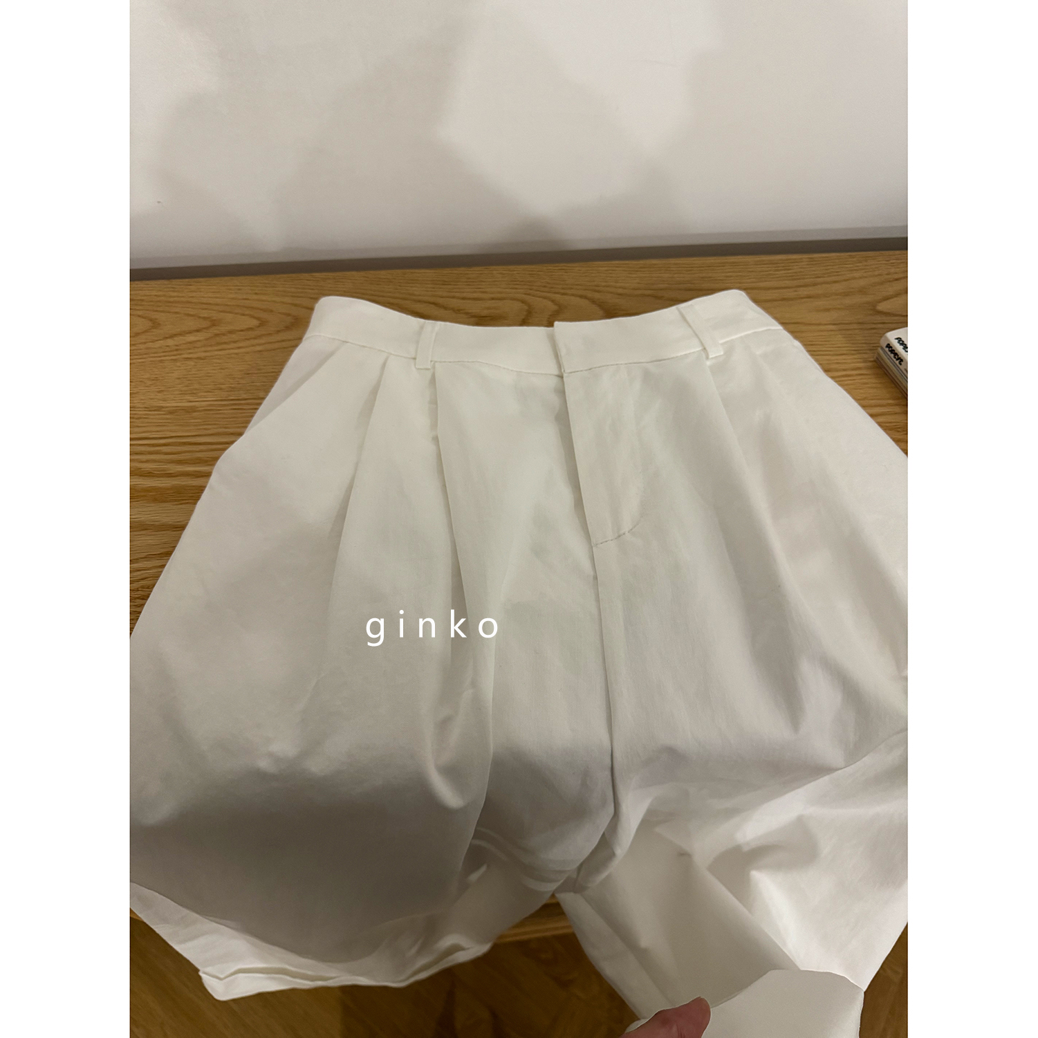 春季韩系高品质白色休闲裤简约高级感宽松长裤