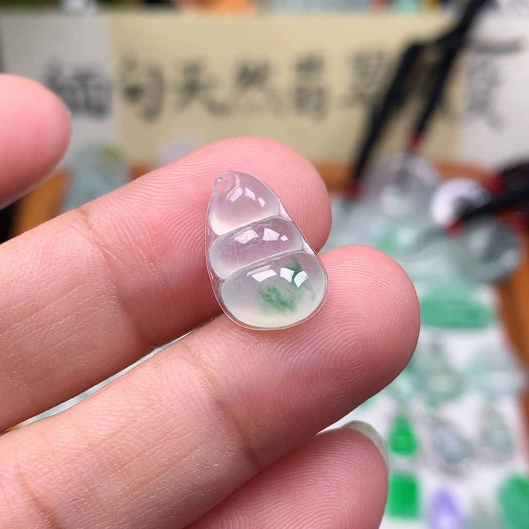 翡翠裸石缅甸天然A货翡翠冰种豆子