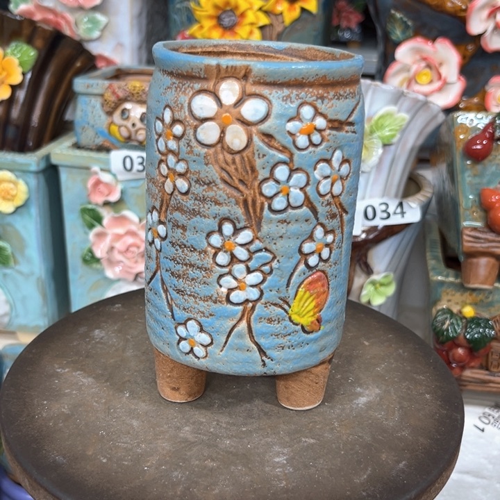 紫砂花盆粗陶材质多肉花盆