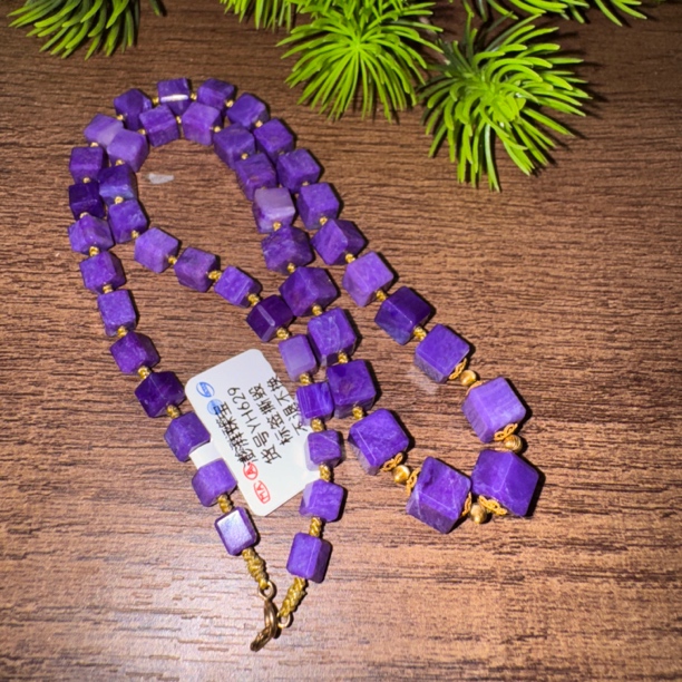 舒俱来项链南非老料皇家紫项链