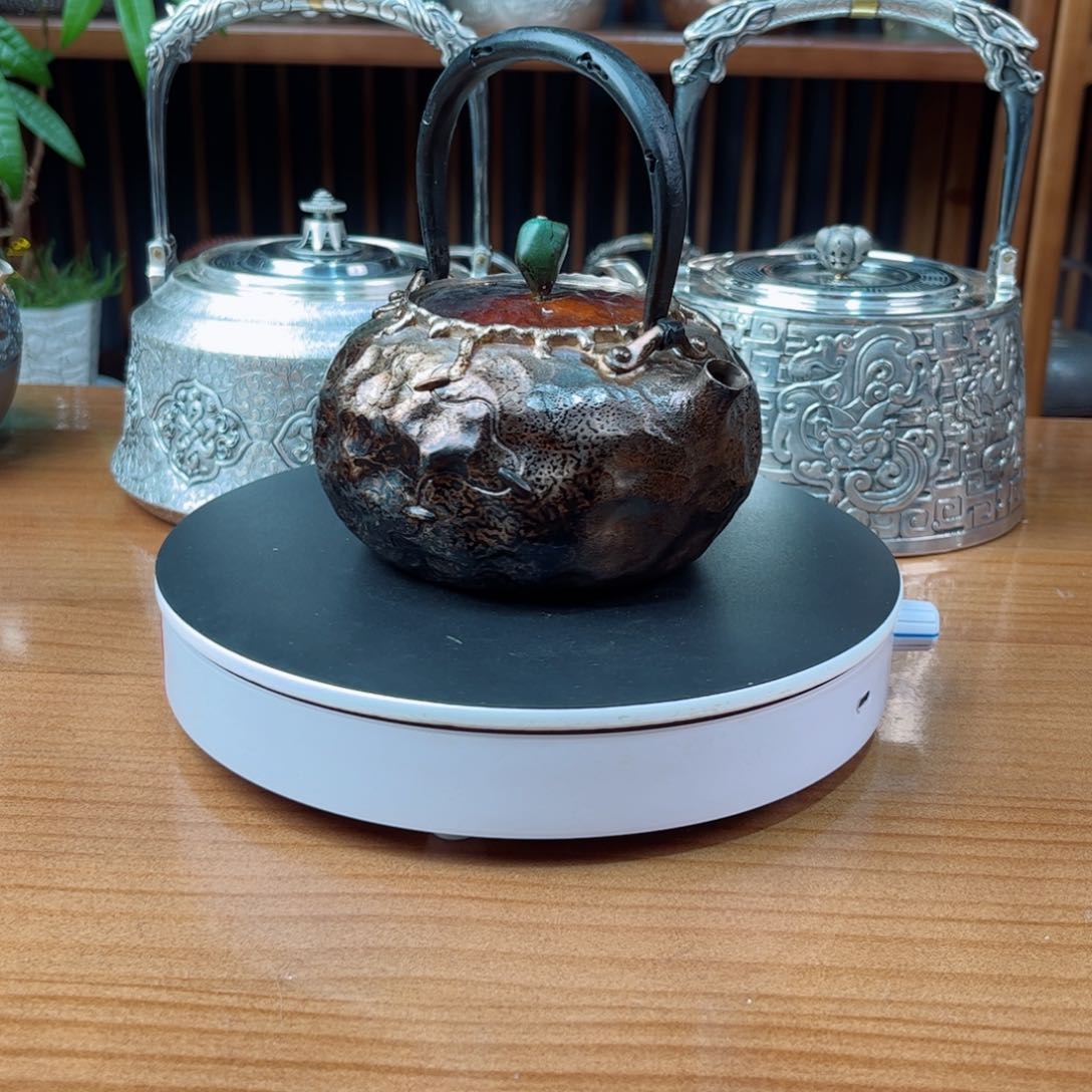 煮茶壶做旧松石款