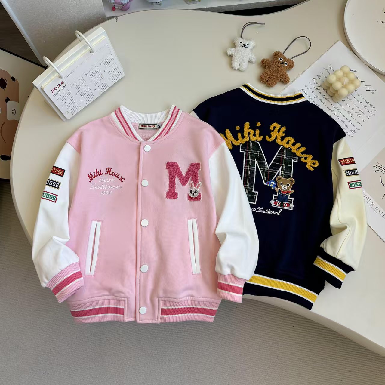 福宝宝春秋M刺绣棒球服外套