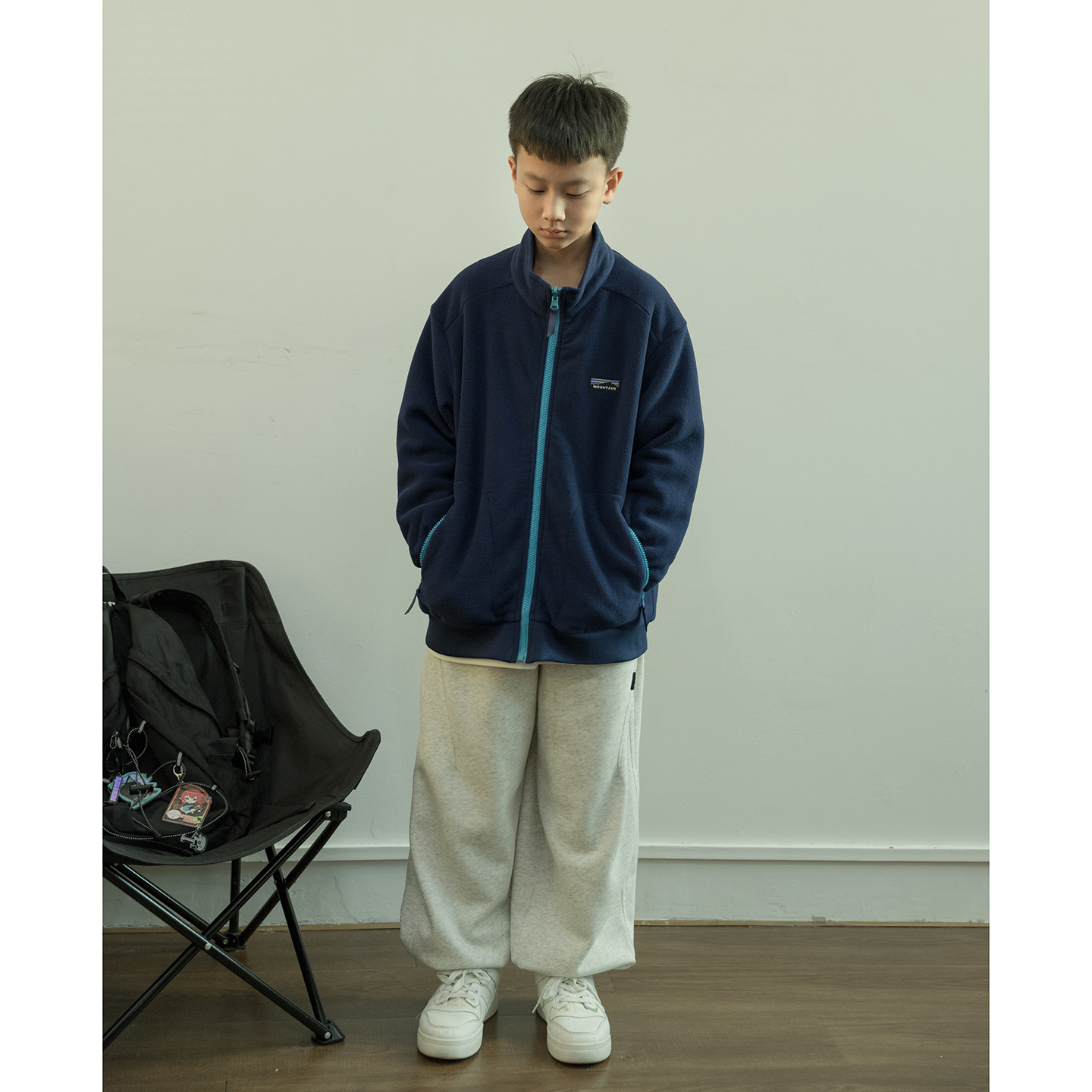 【卡七】儿童双面登山绒保暖外套2025秋冬大童立领开衫