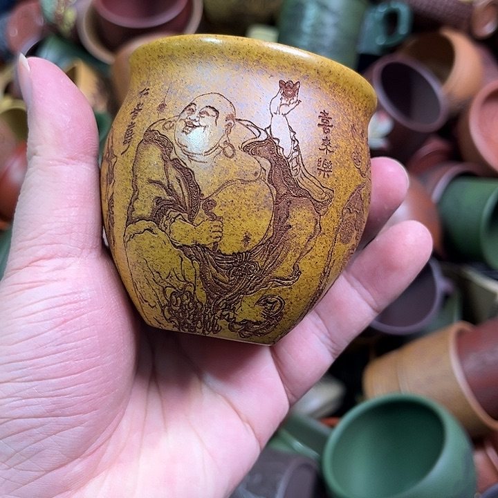 紫砂茶杯全手工紫砂主人杯