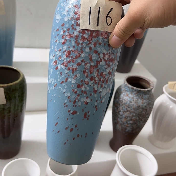 蓝红点25厘米一个陶瓷