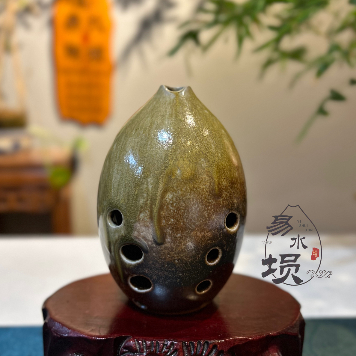 易水埙 柴烧窑变E调十孔西安左起