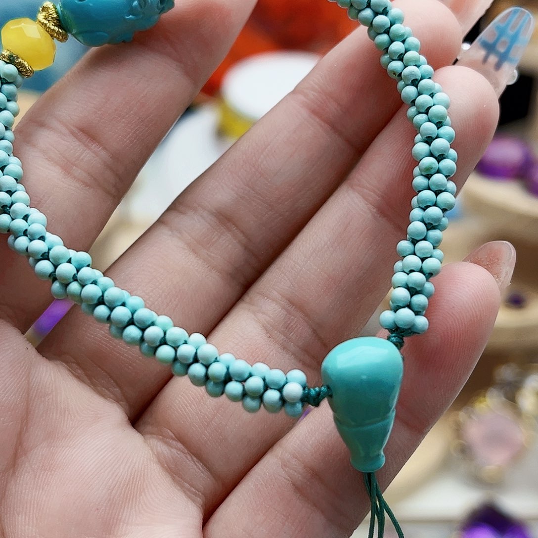 绿松石手串未镶嵌天然