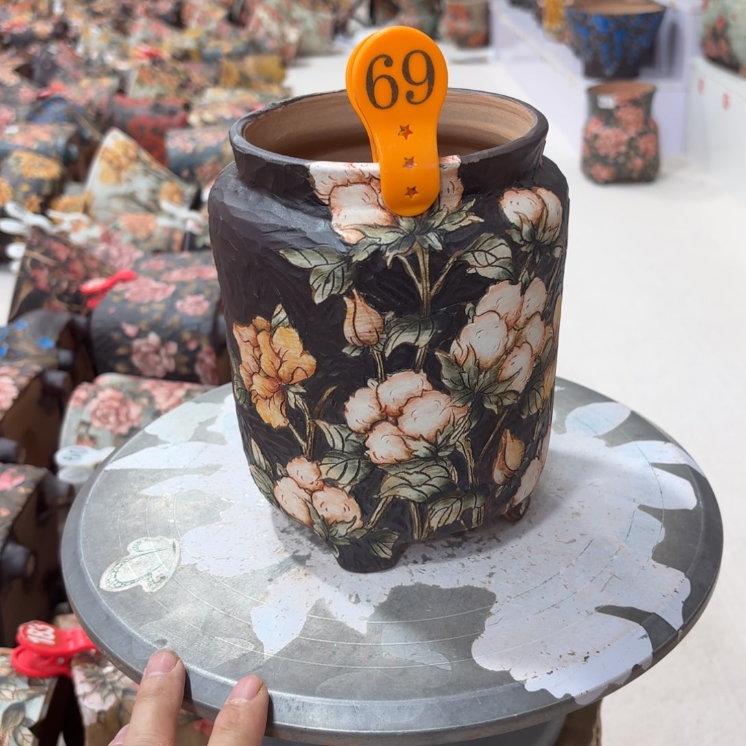 银***阳紫砂花盆陶瓷多肉花盆精品