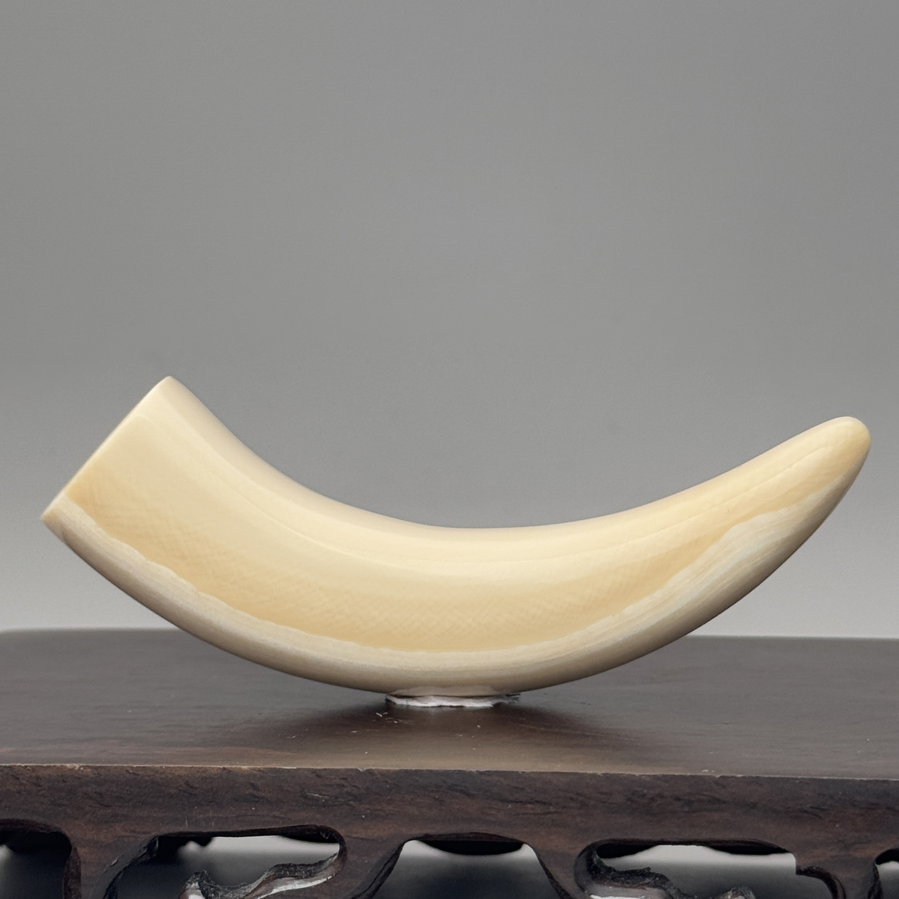 DEZHI/德志86*20*19mm36.7g牙尖天然猛犸牙K490（牛鼻孔吊坠绳）