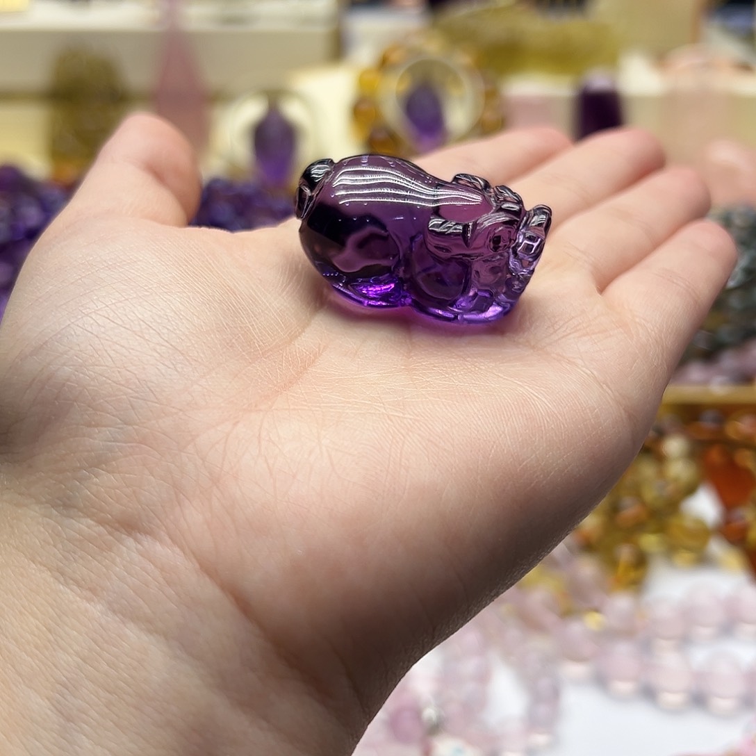 紫晶手链未镶嵌吊坠