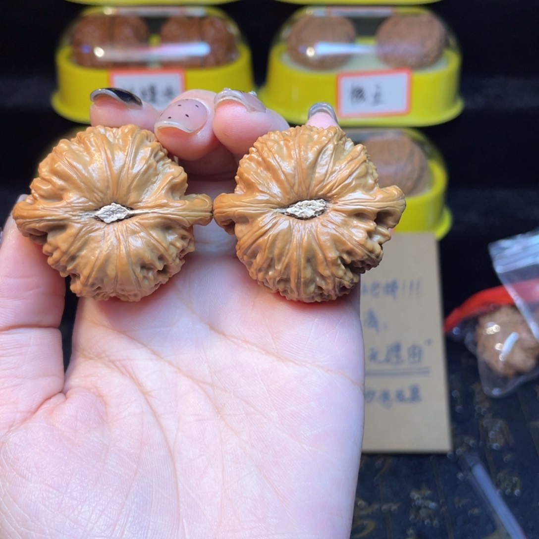 文玩核桃把件白狮子41