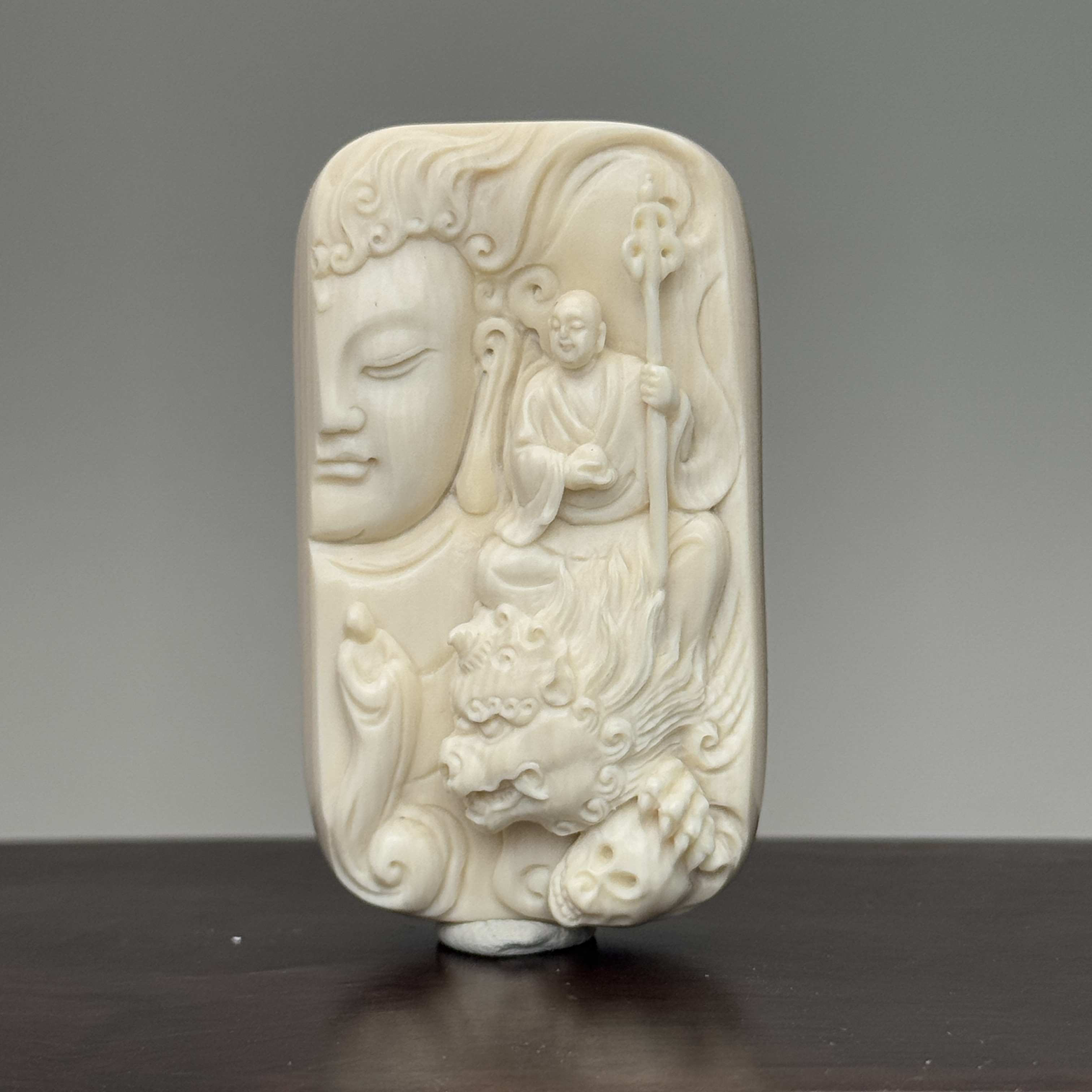 DEZHI/德志【地藏王菩萨】55*32*15mm30.3g原创手雕猛犸吊坠K251