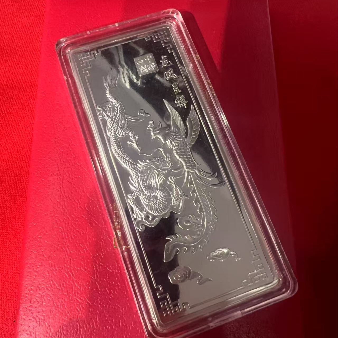 足银银制品 足银9999实心银牌100g收藏送礼摆件婚庆有面子