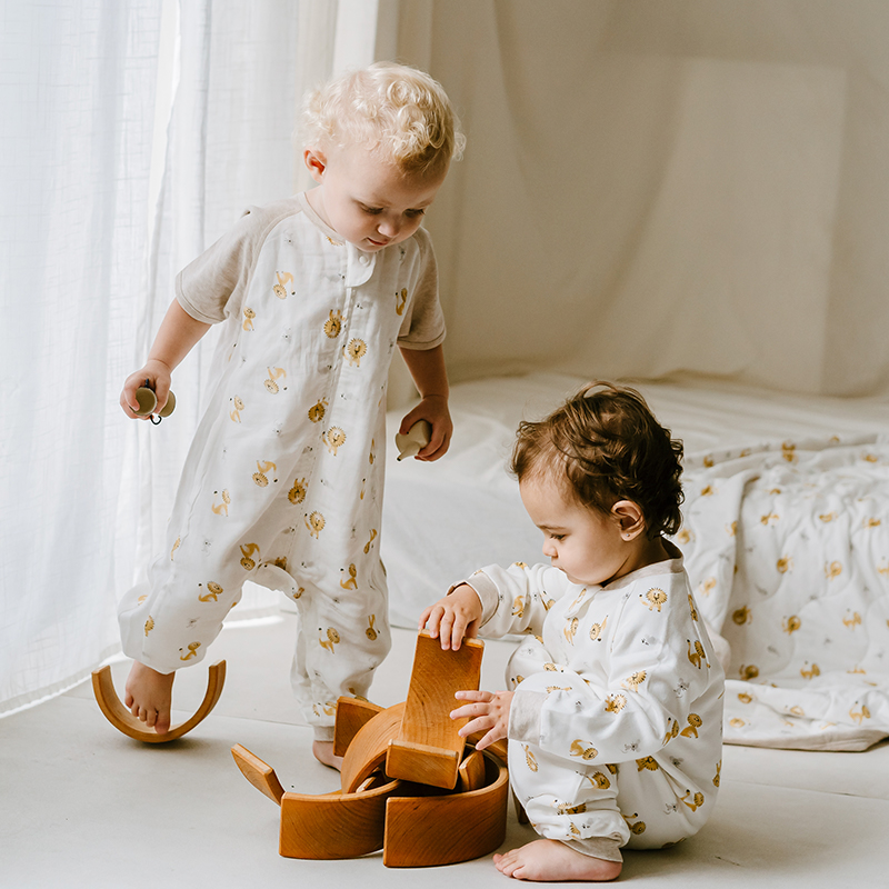 Nest Designs宝宝优质竹棉舒适四季短袖轻盈分腿睡袋