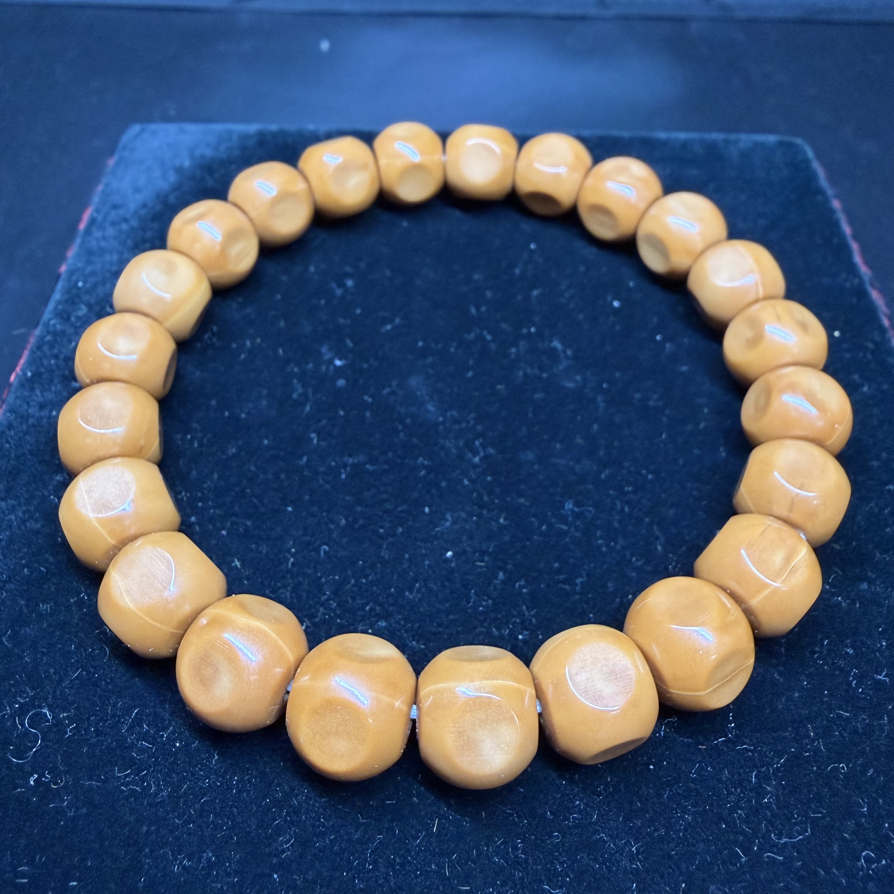 【奶酪猴头雕刻手串】涞水文玩核桃手串10尺