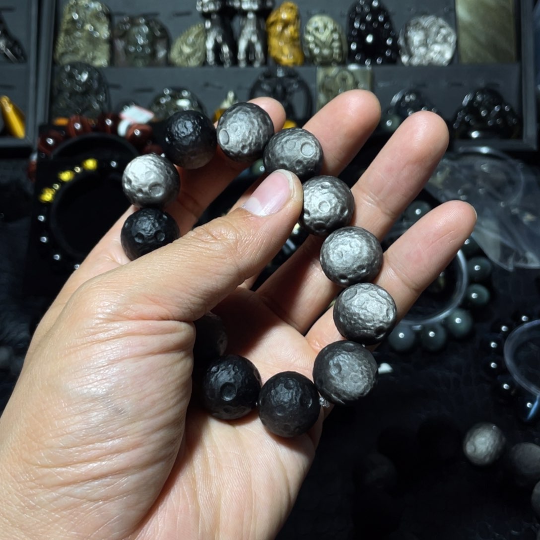 黑曜岩手链未镶嵌噢**啦