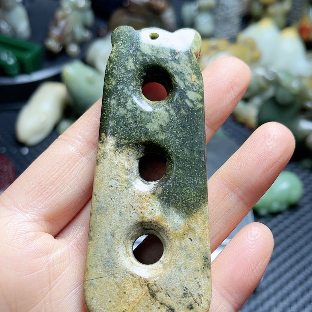 白玉菩提吊坠摆件