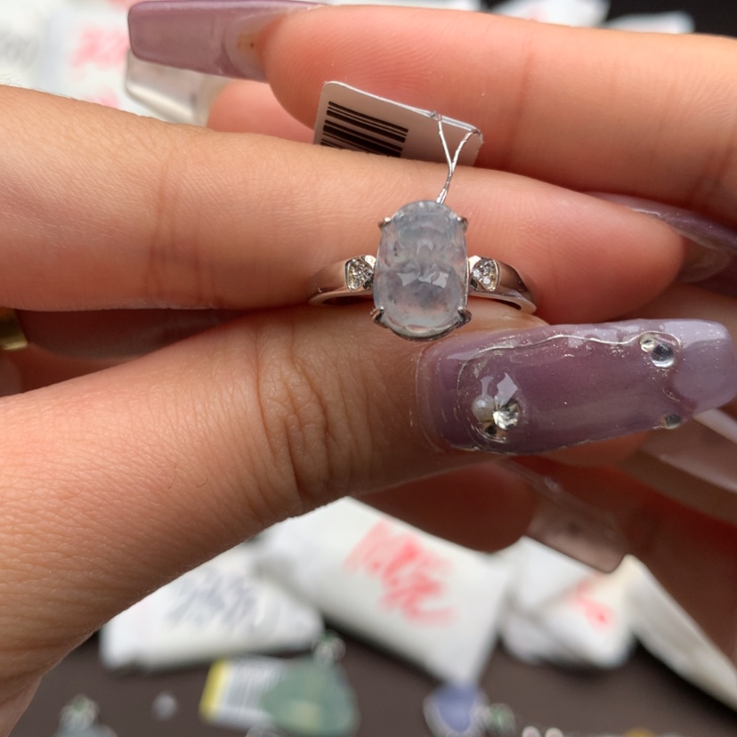 【闪购商品】翡翠戒指银S925镶嵌一