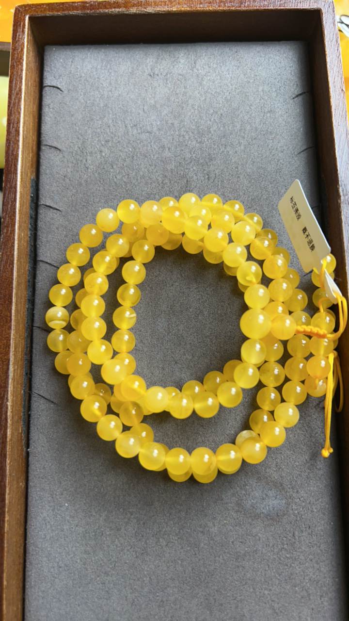 琥珀蜜蜡毛衣链天然原矿