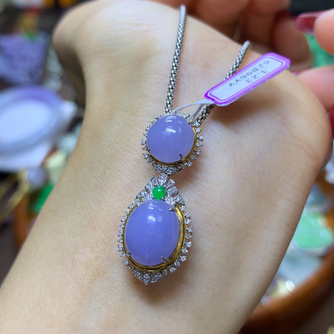 【闪购商品】翡翠颈饰18K金镶嵌翡翠