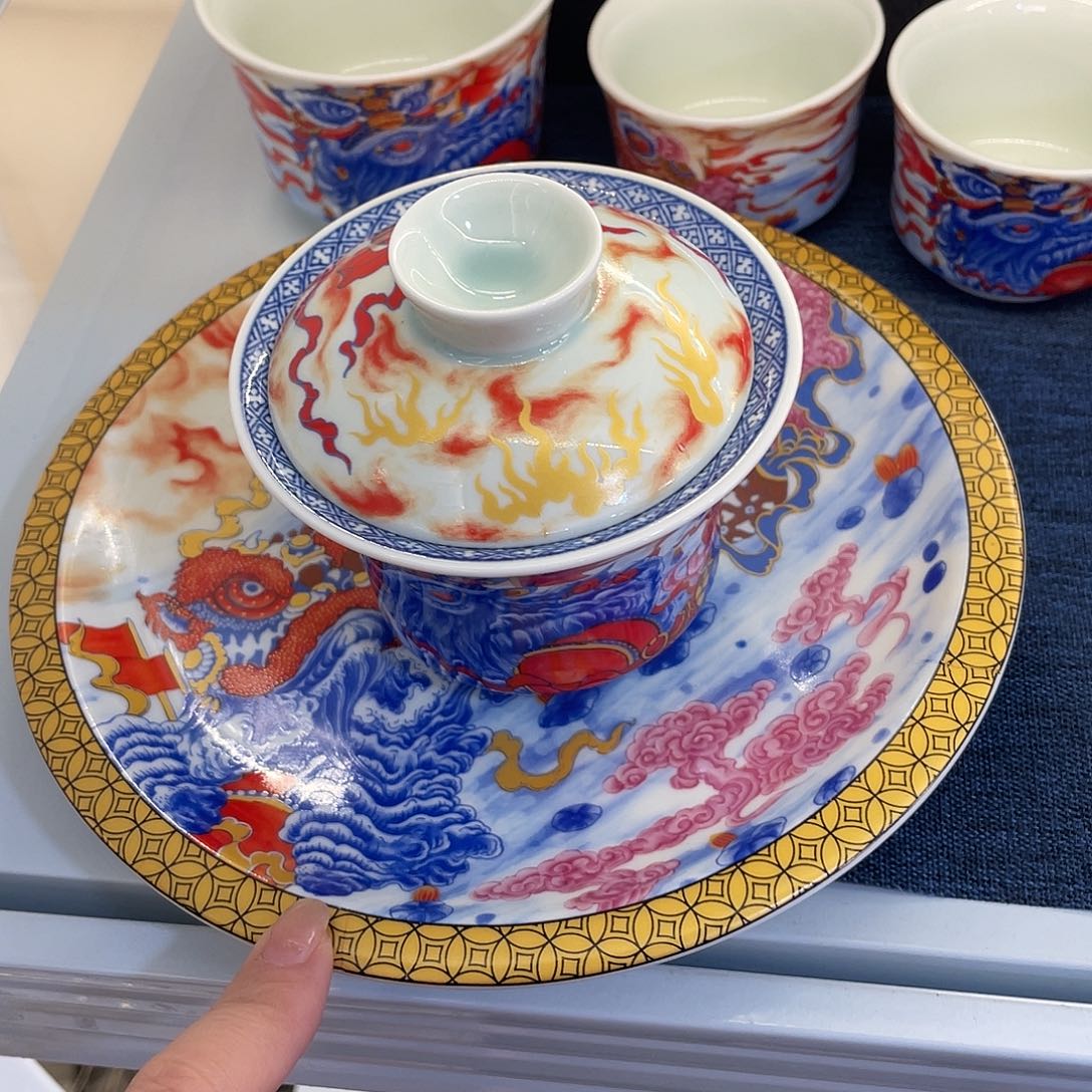 陶景德陶瓷盖碗茶具
