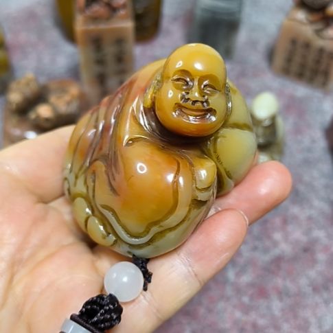 用***强寿山石印石福日工艺品印章包邮