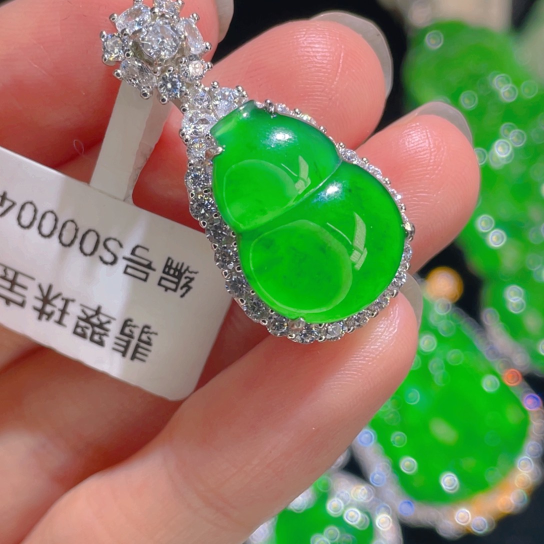 翡翠吊坠(不含链)银S925镶嵌