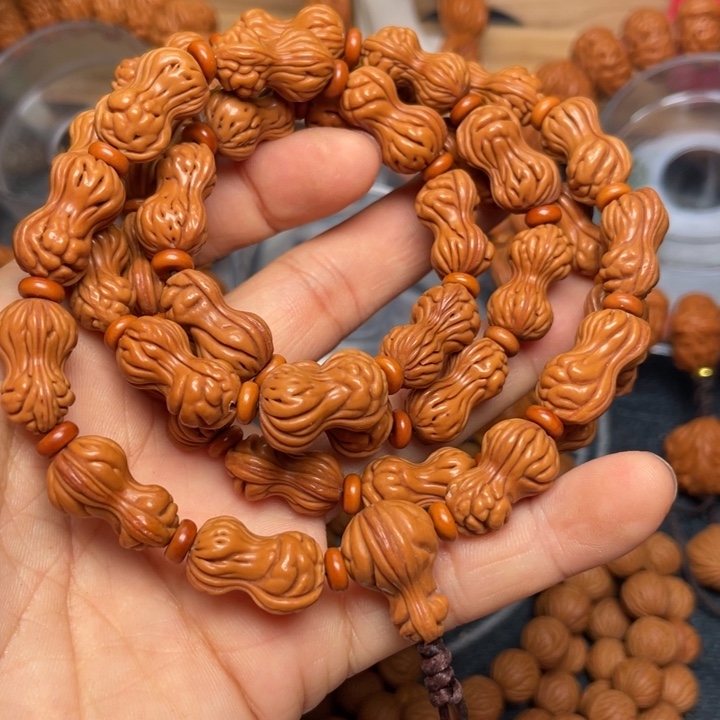 桃核手串龙纹桃核39
