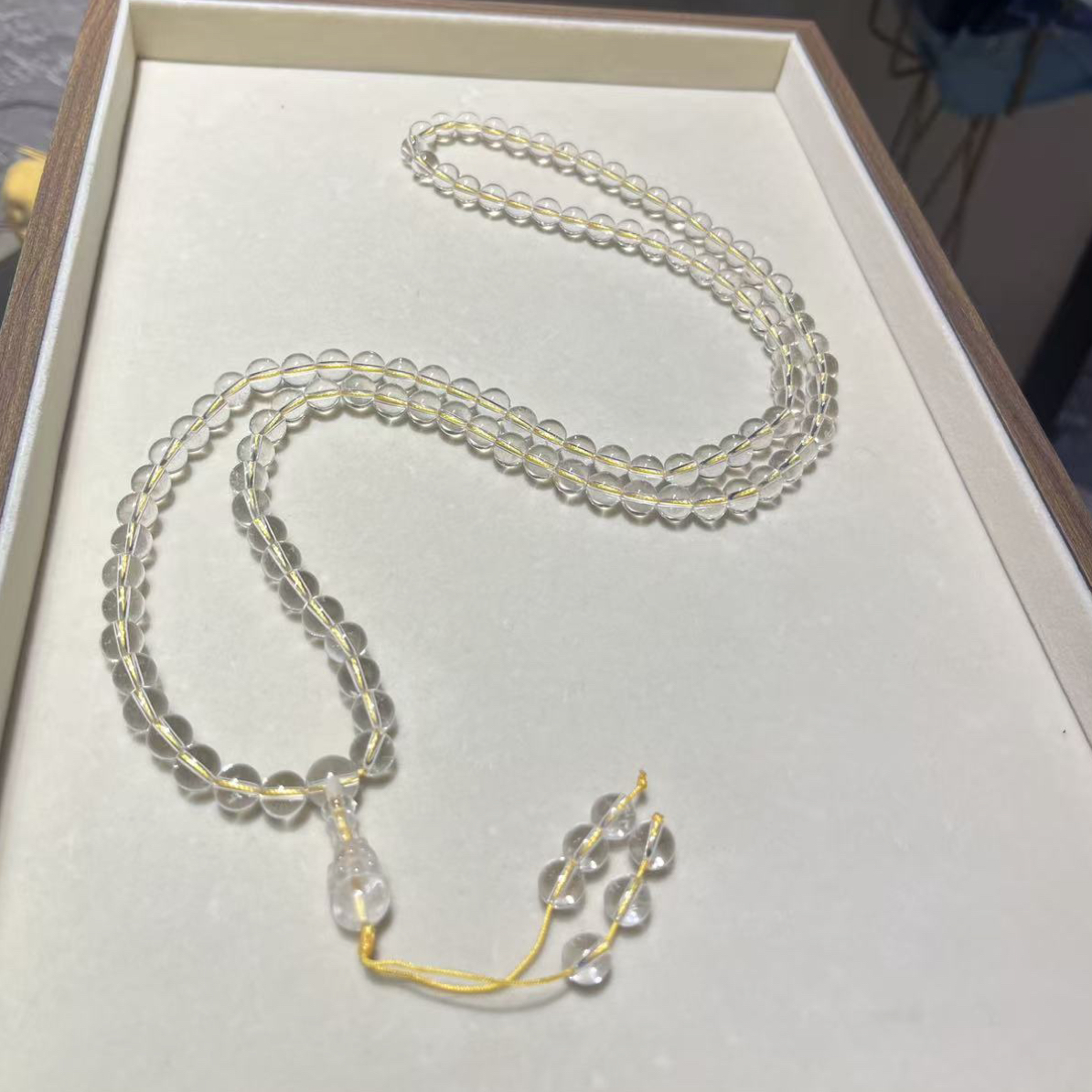 J.白水晶8m貔貅定制款108