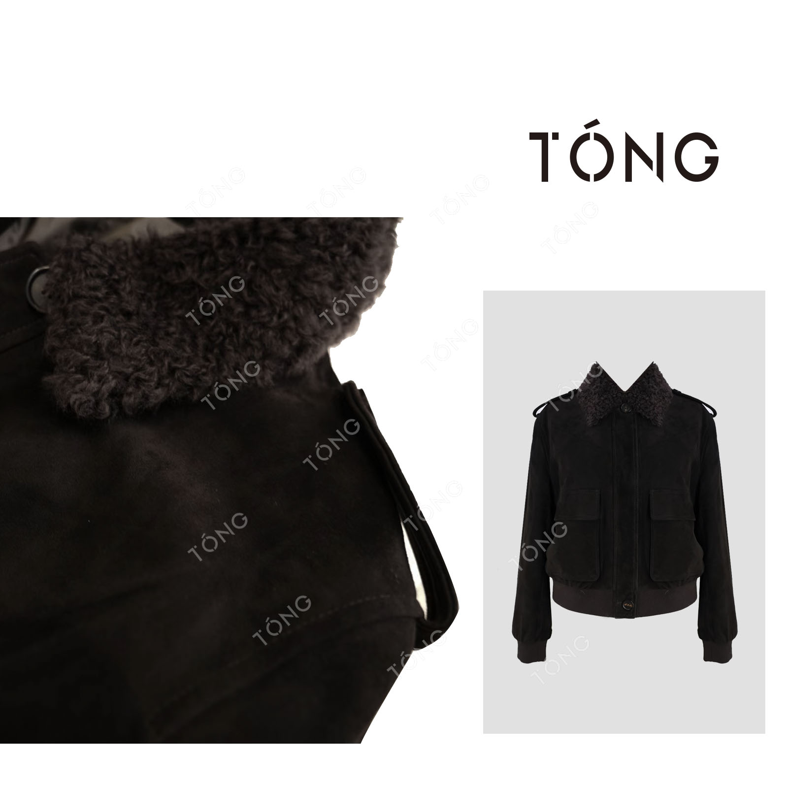 【黑酷绵逸】100绵羊皮秋冬时髦百搭皮衣 GW076