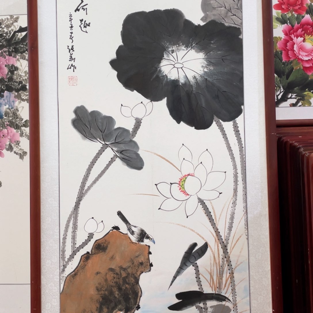 国画带框尺寸63*123厘米